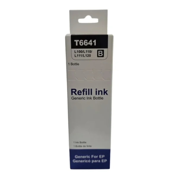 Tintas y Suministros del Valle - Tinta T664 Negro Genérica - 1