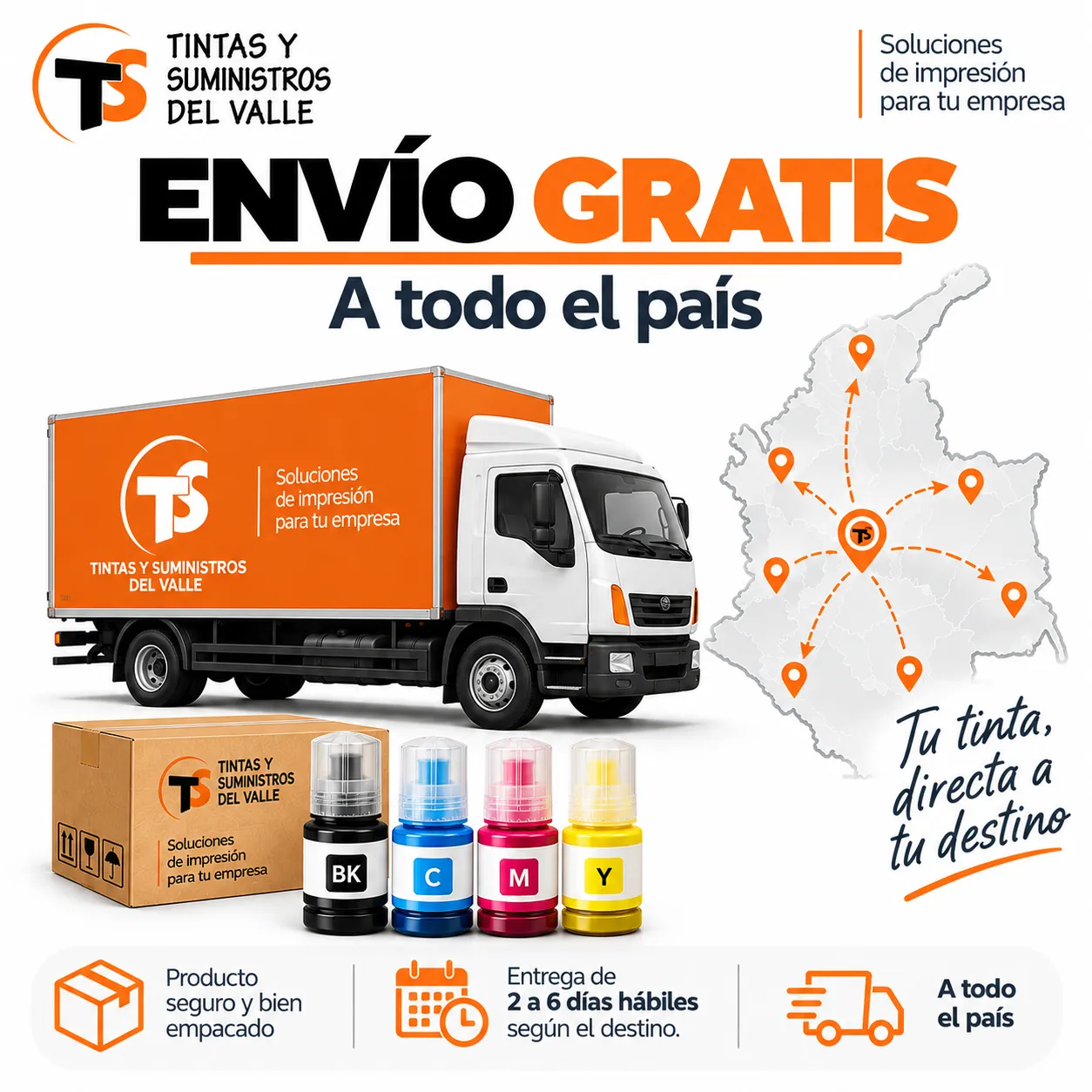 Envío gratis de tintas a todo el país, entrega de 2 a 6 días hábiles – Tintas y Suministros del Valle