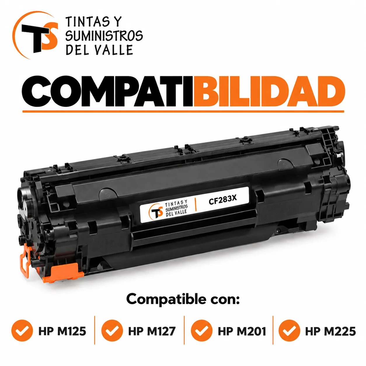 Tóner Genérico CF283X compatible con impresoras HP M125, M127, M201 y M225