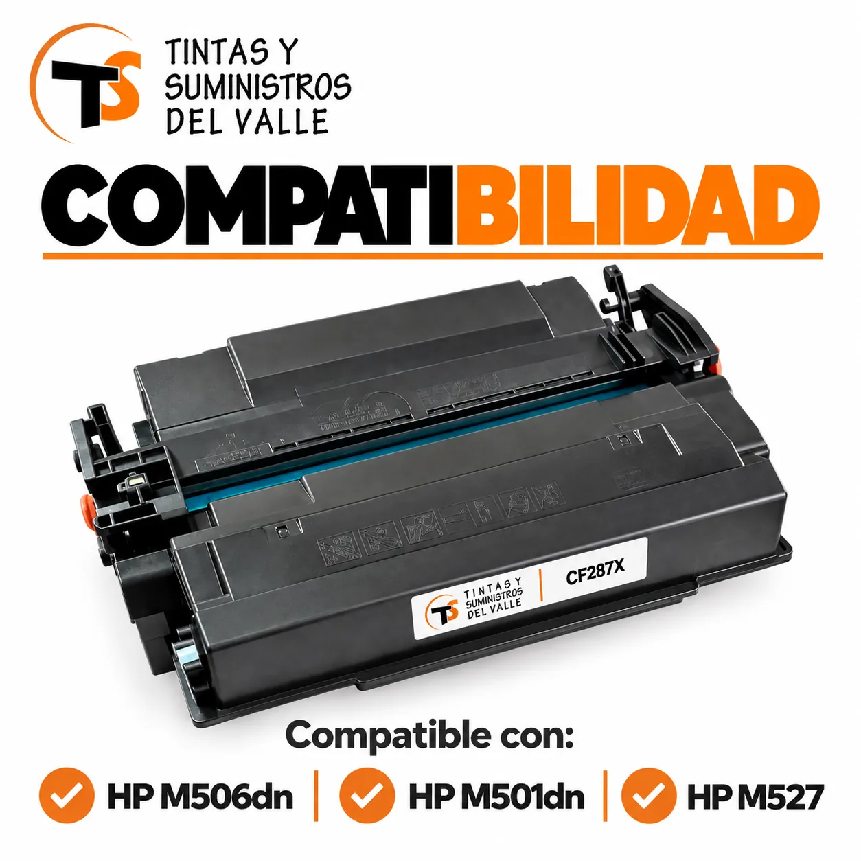 Tóner Genérico CF287X compatible con impresoras HP M506dn, M501dn y M527