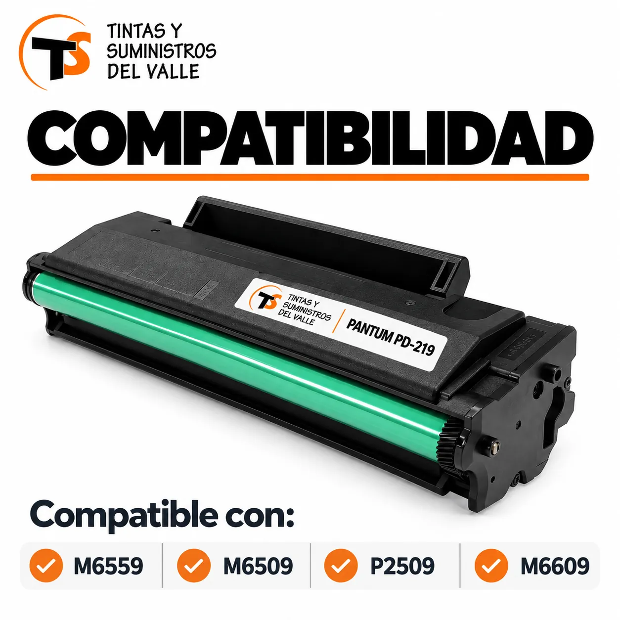 Tóner Genérico PD-219 compatible con impresoras Pantum M6559, M6509, P2509 y M6609