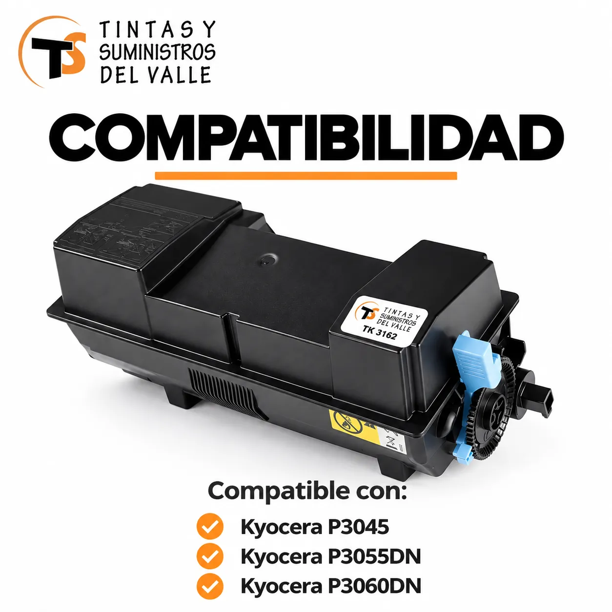 Tóner Genérico TK-3162 compatible con impresoras Kyocera P3045, P3055DN y P3060DN