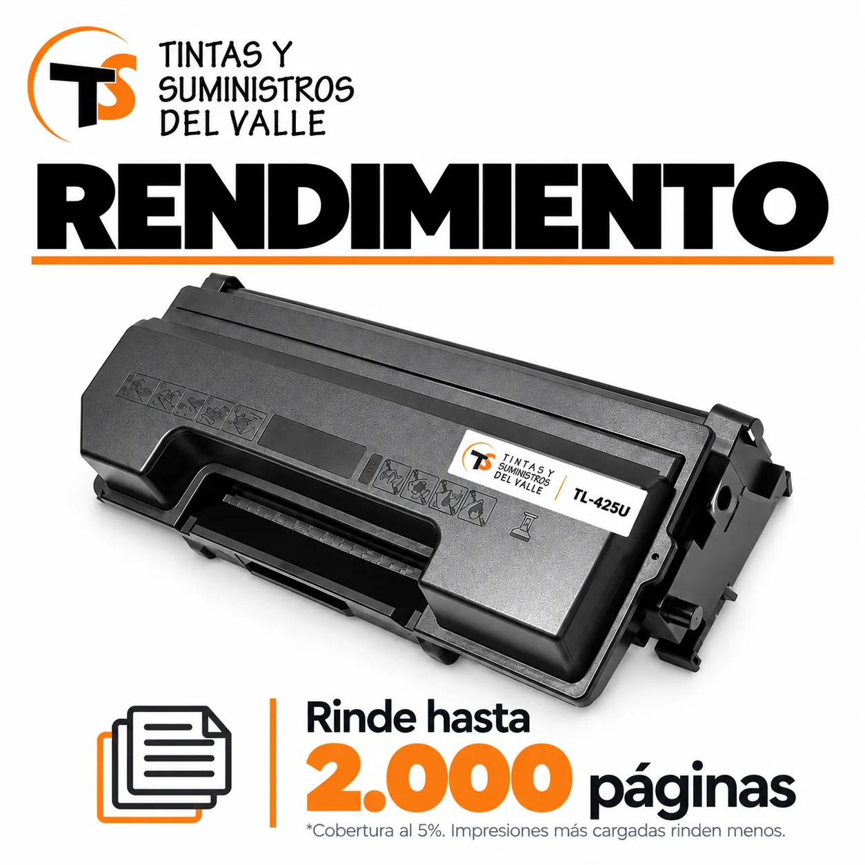 Tóner Genérico TL-425U – rinde hasta 2.000 páginas con cobertura al 5%