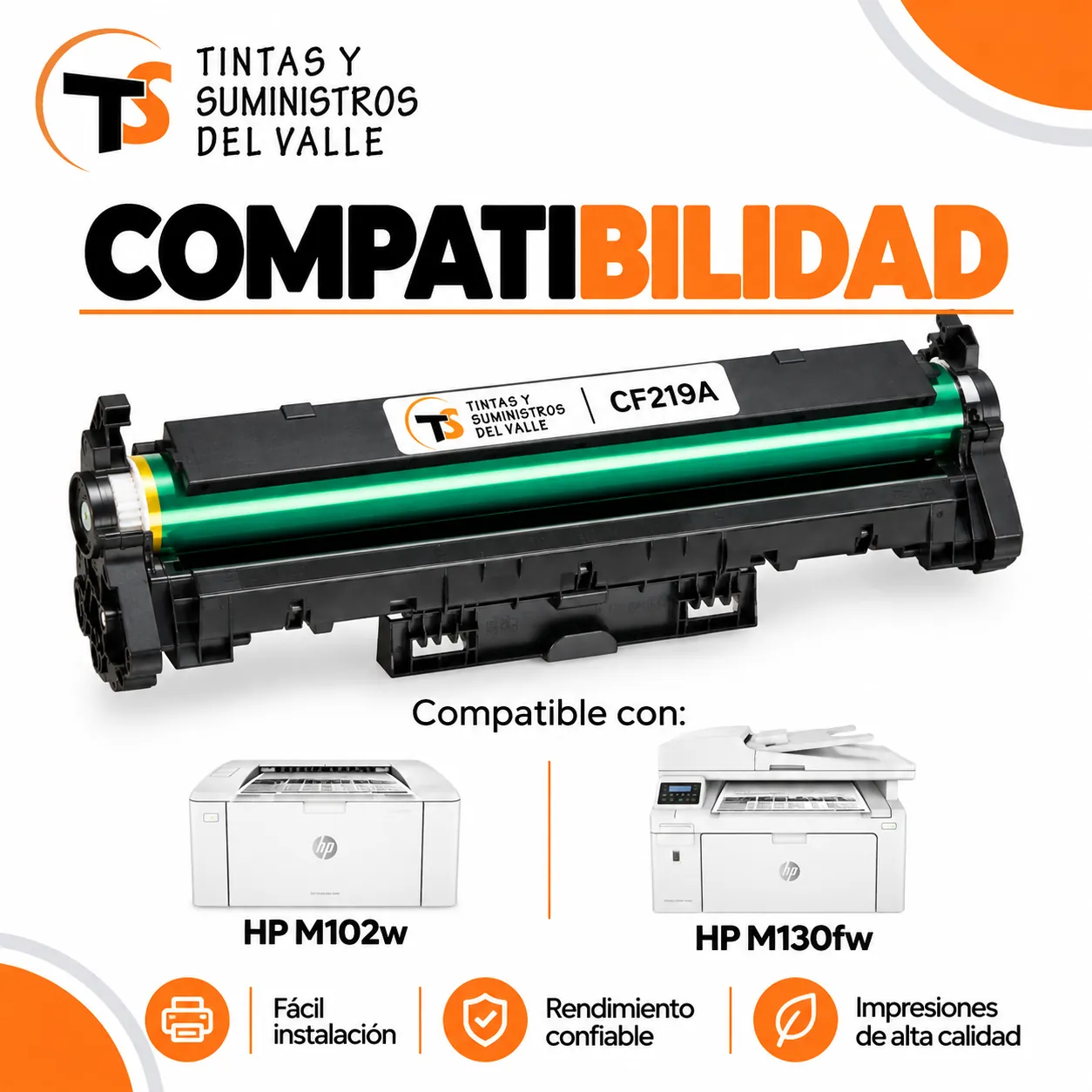 Unidad de Drum Genérica CF219A compatible con impresoras HP M102w y M130fw