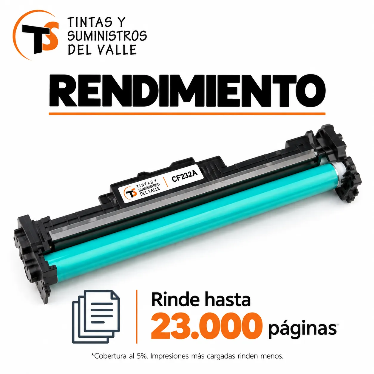 Unidad de Drum Genérica CF232A – rinde hasta 23.000 páginas con cobertura al 5%