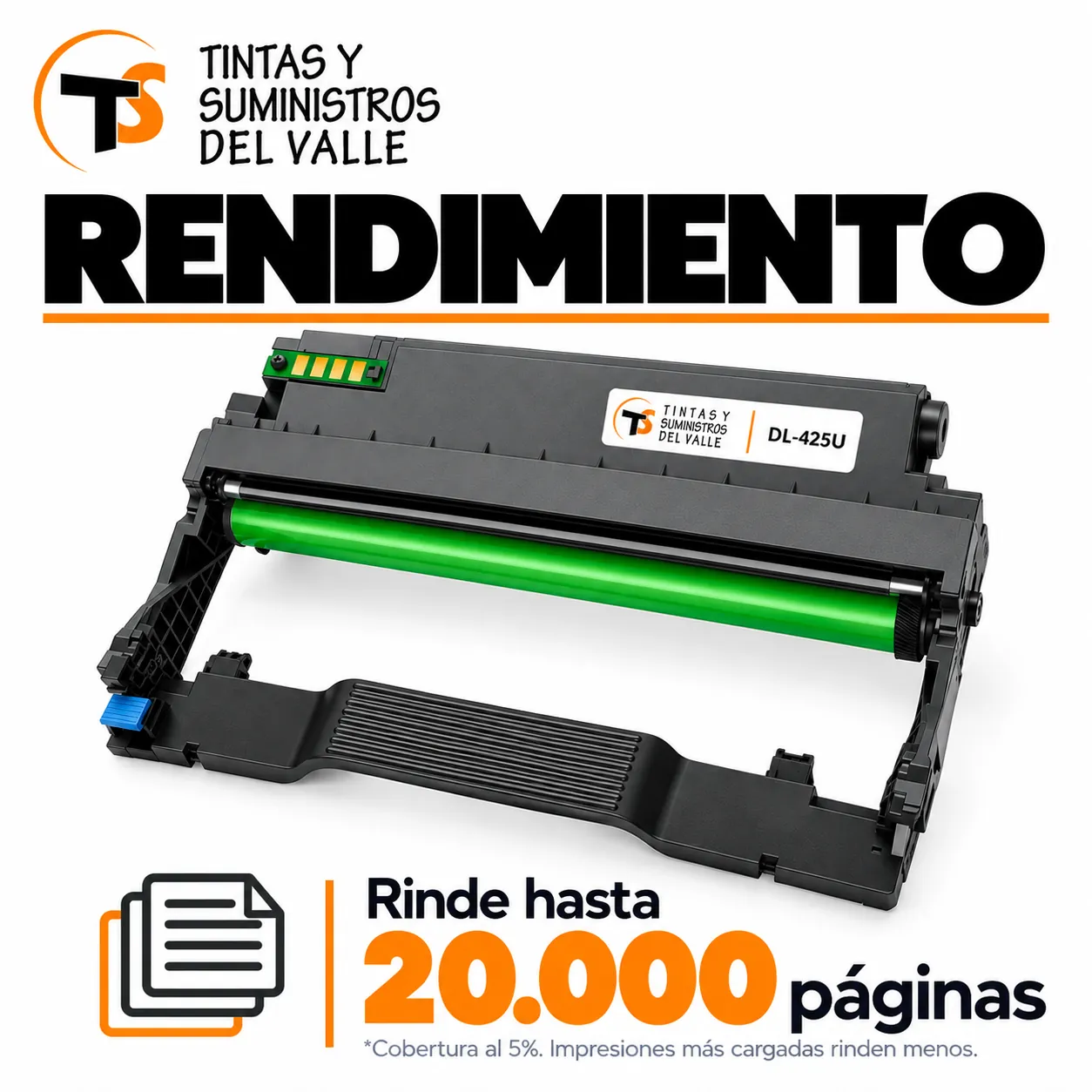 Unidad de Drum Genérica DL-425U – rinde hasta 20.000 páginas con cobertura al 5%